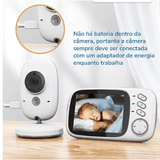 Babá Eletrônica Sem Fio Vídeo Voz E Visão Noturna C/ Monitor Bivolt - Shop Cotidiano